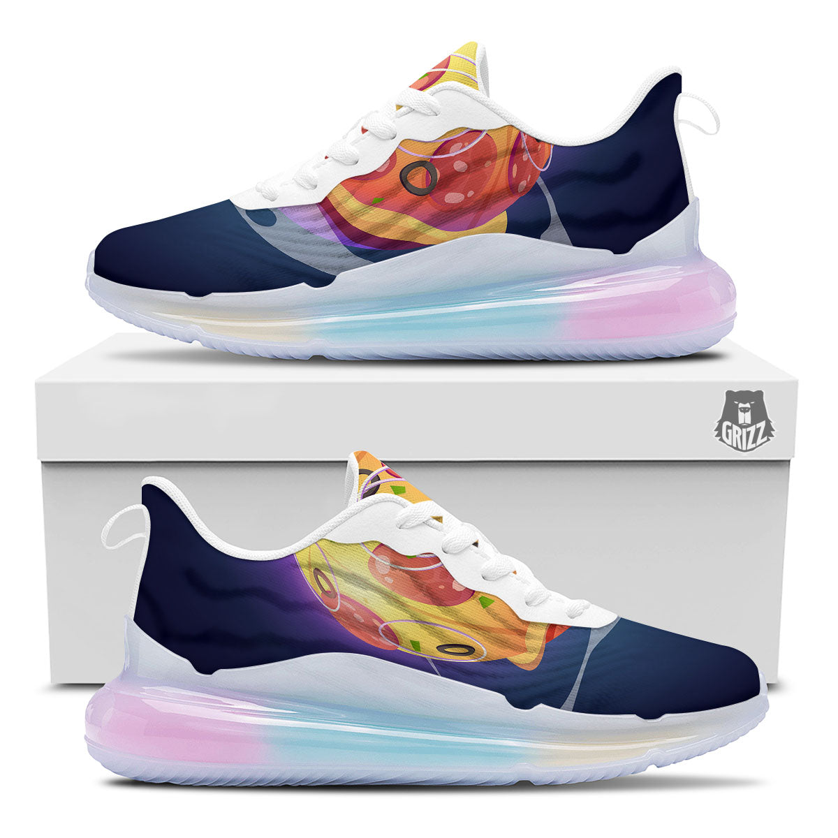 Pizza Planet Print Running Sneakers-grizzshop