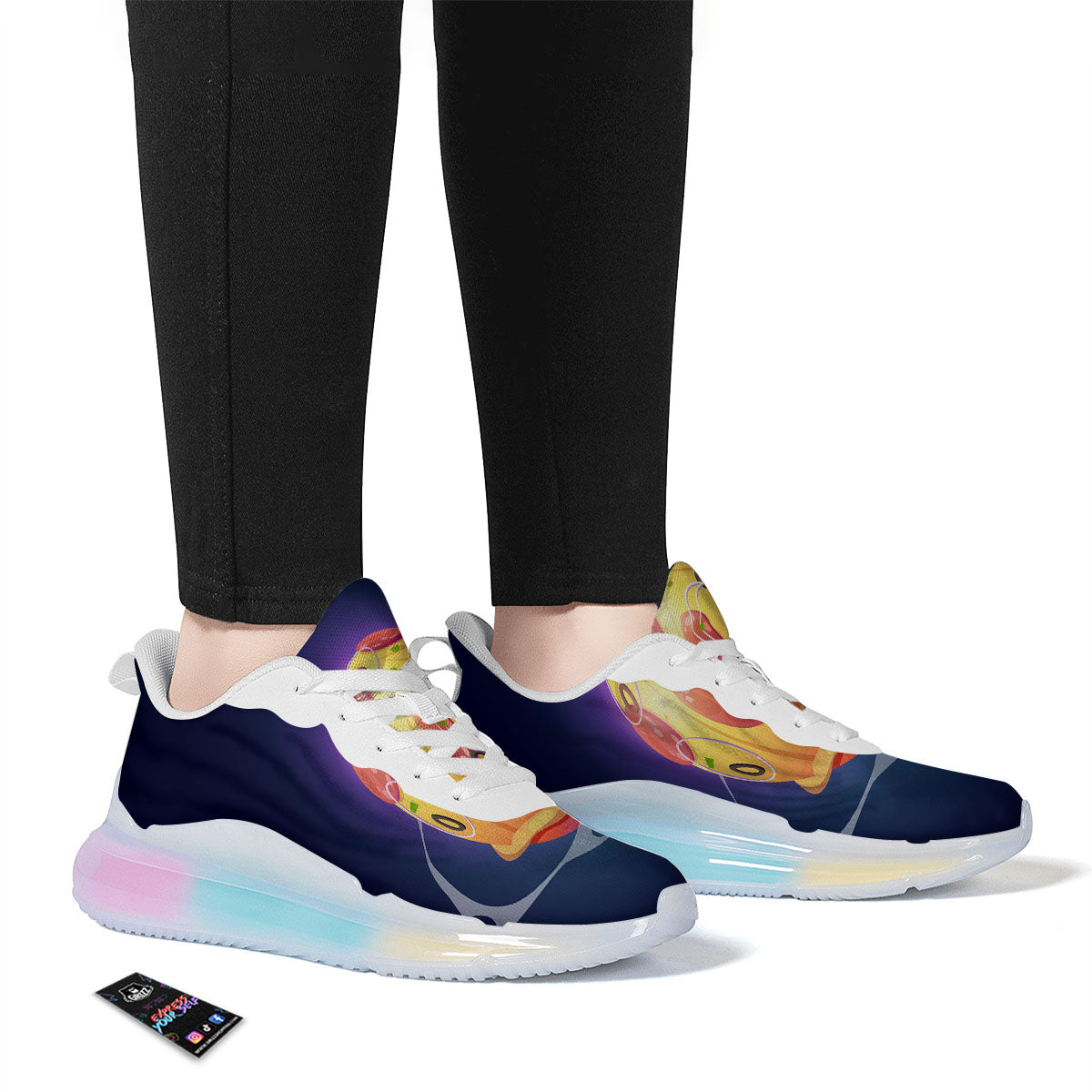 Pizza Planet Print Running Sneakers-grizzshop