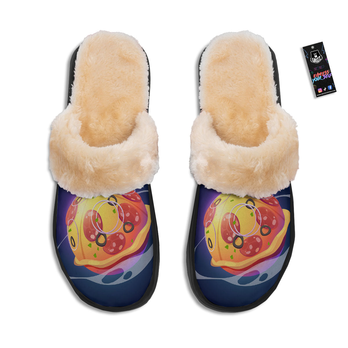 Pizza Planet Print Slippers-grizzshop