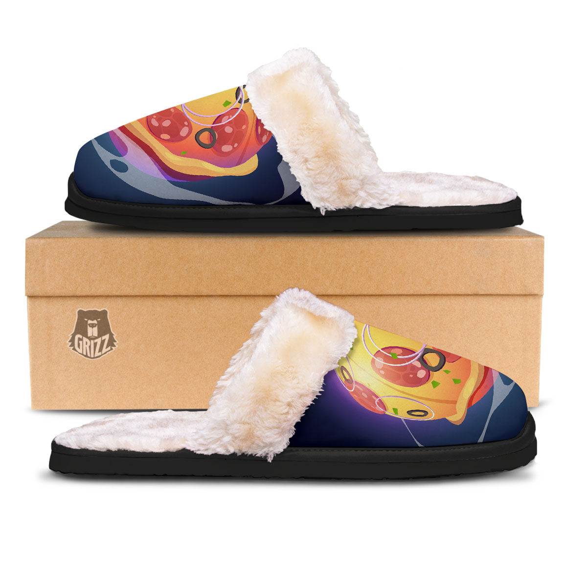 Pizza Planet Print Slippers-grizzshop