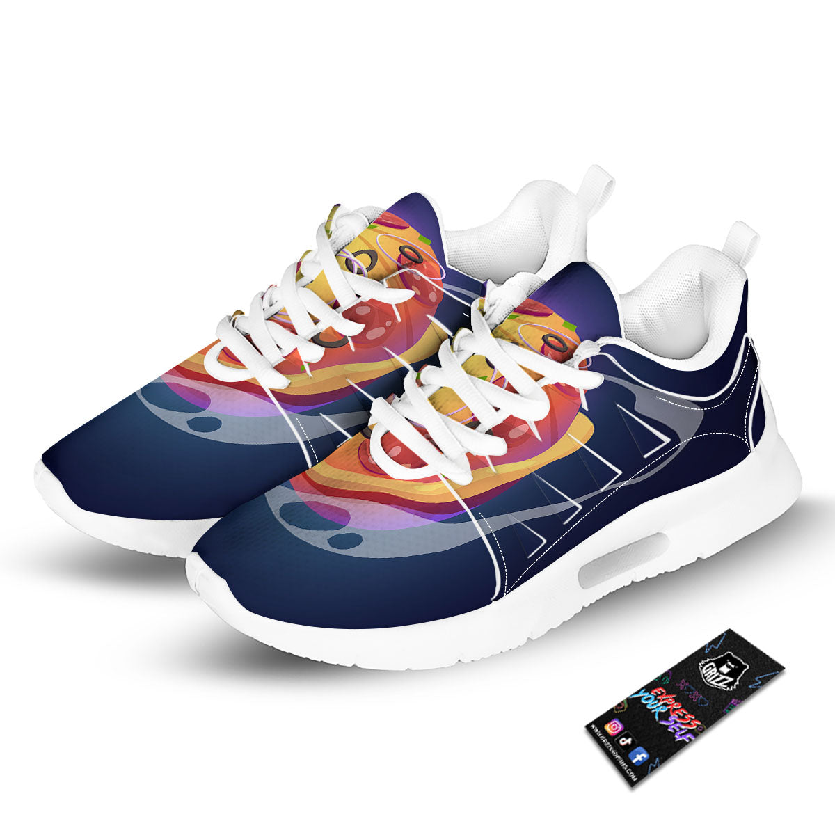 Pizza Planet Print Tennis Shoes-grizzshop
