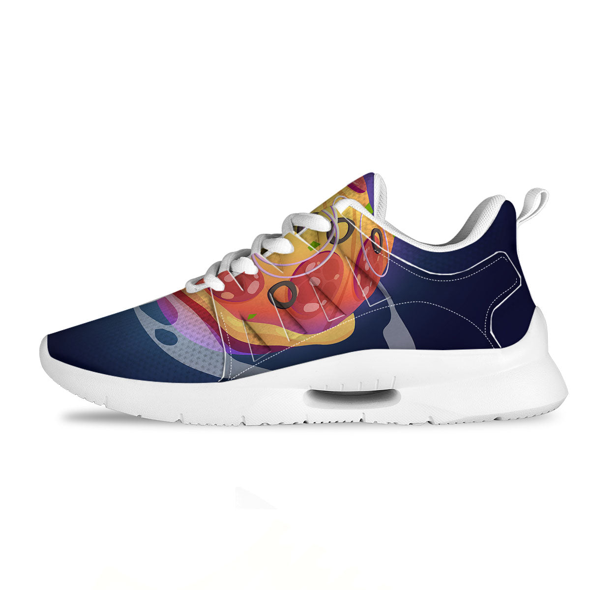 Pizza Planet Print Tennis Shoes-grizzshop