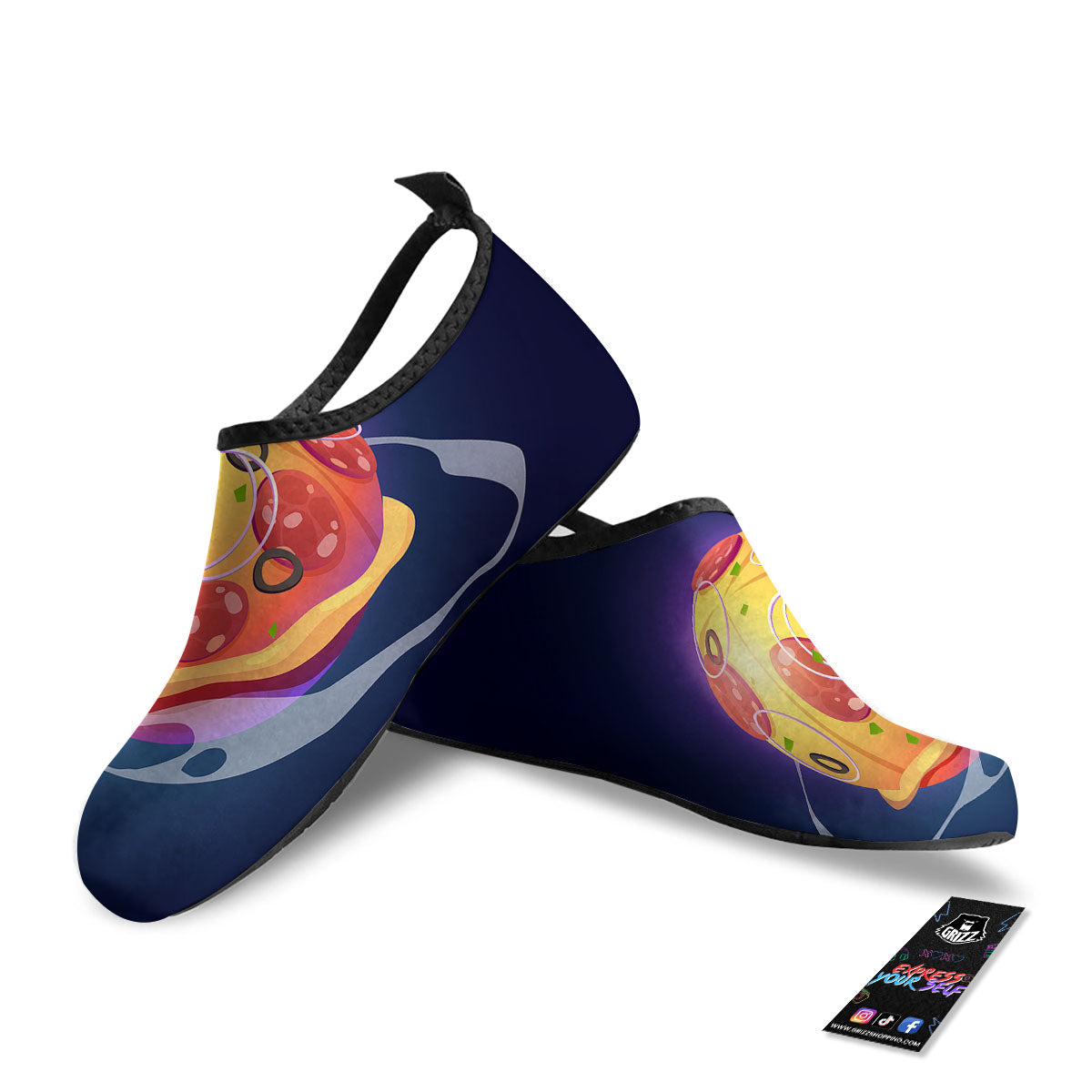 Pizza Planet Print Water Shoes-grizzshop
