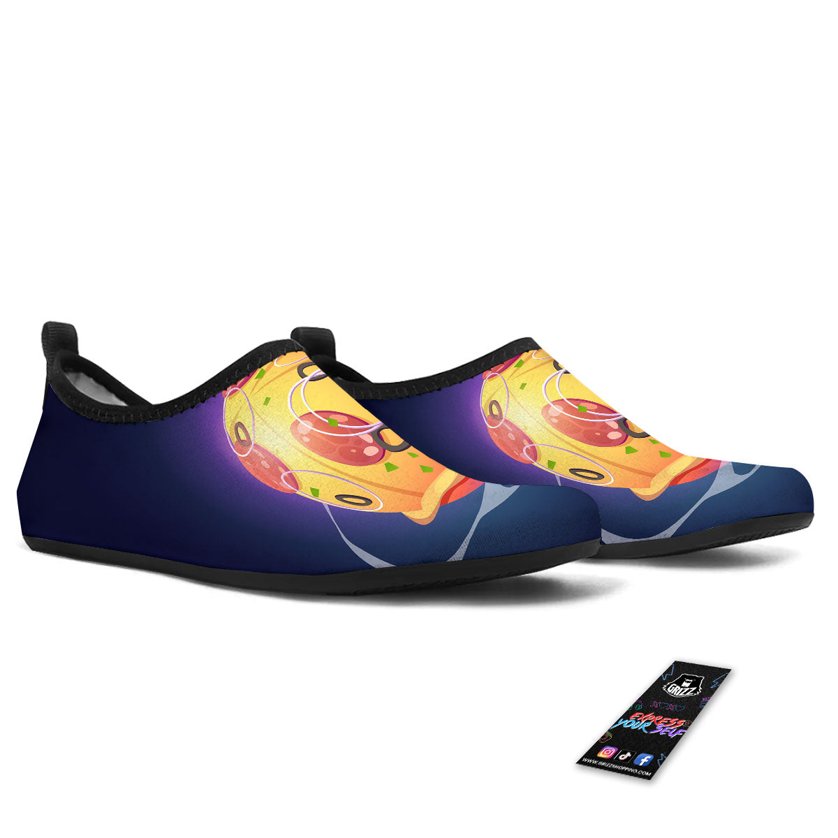 Pizza Planet Print Water Shoes-grizzshop