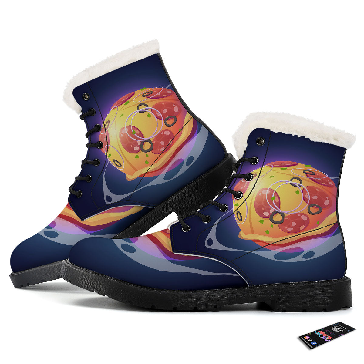 Pizza Planet Print Winter Boots-grizzshop