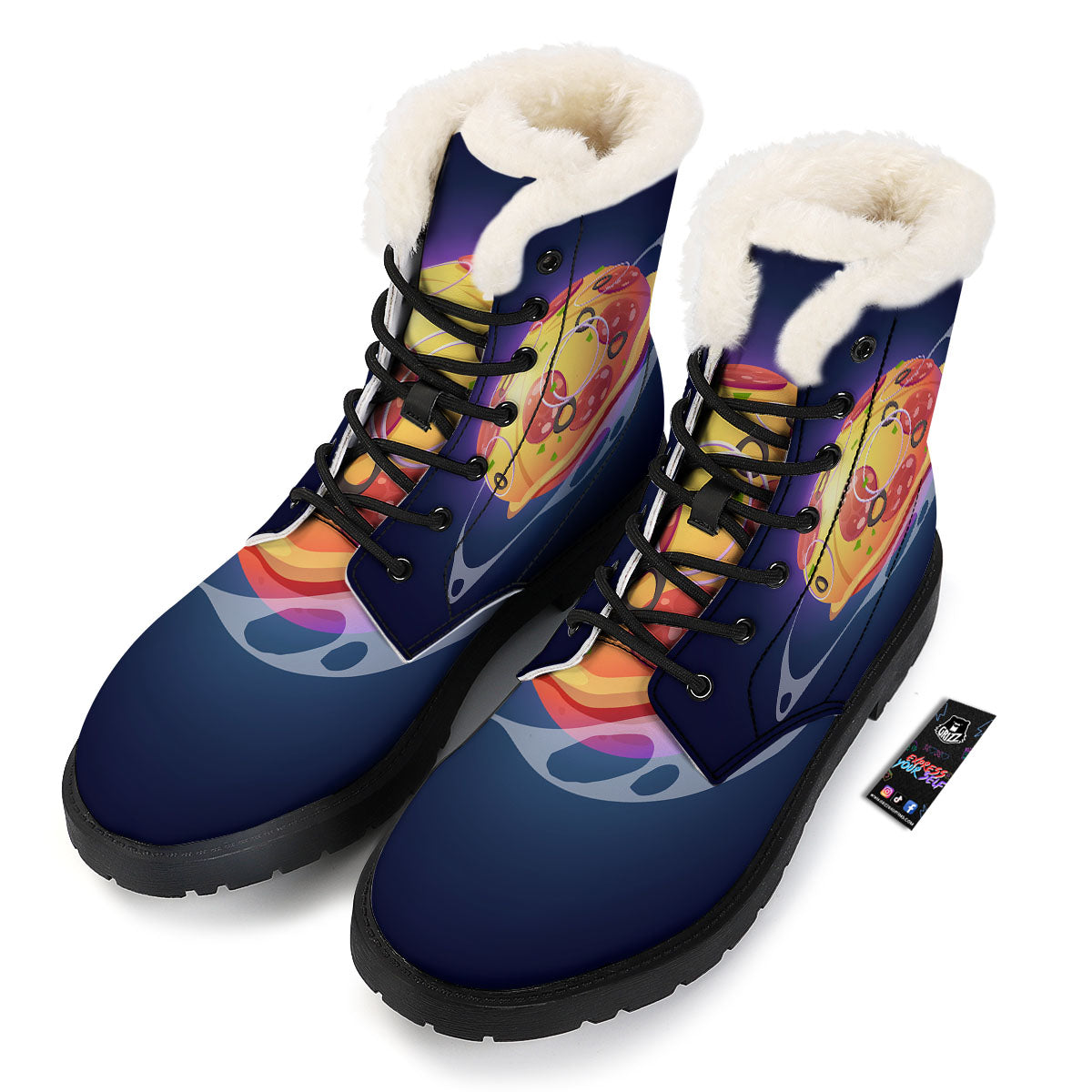 Pizza Planet Print Winter Boots-grizzshop