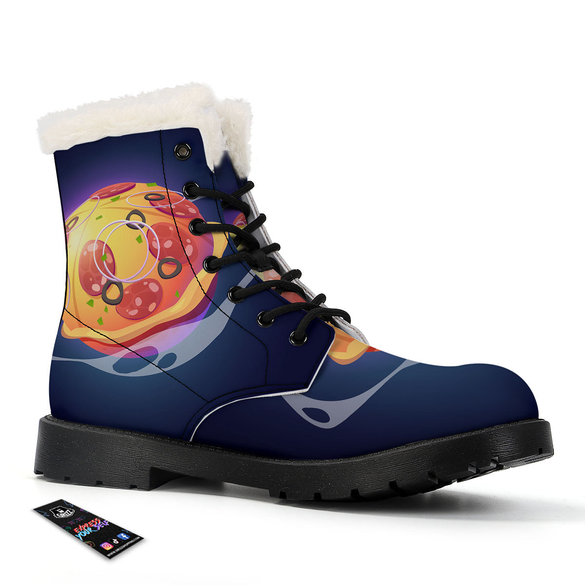 Pizza Planet Print Winter Boots-grizzshop