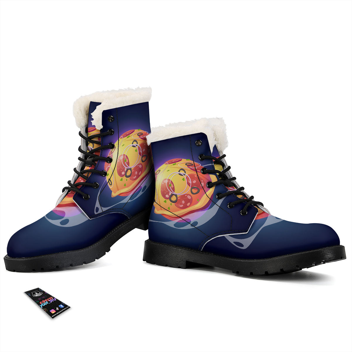 Pizza Planet Print Winter Boots-grizzshop