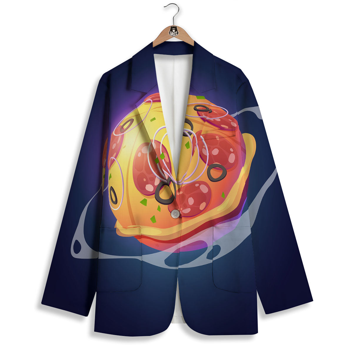 Pizza Planet Print Women's Blazer-grizzshop