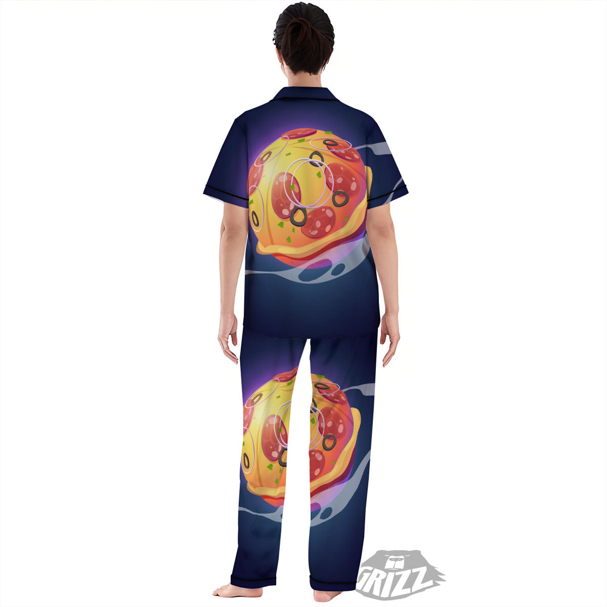 Pizza Planet Print Women's Pajamas Set-grizzshop