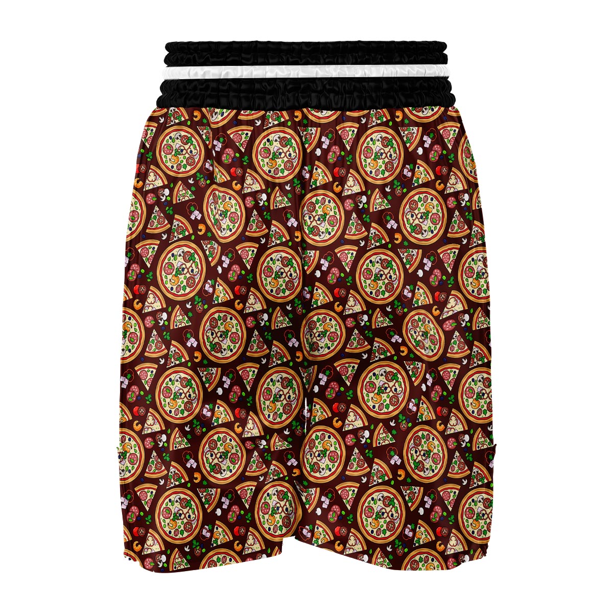 Pizza Print Pattern Boxing Shorts-grizzshop