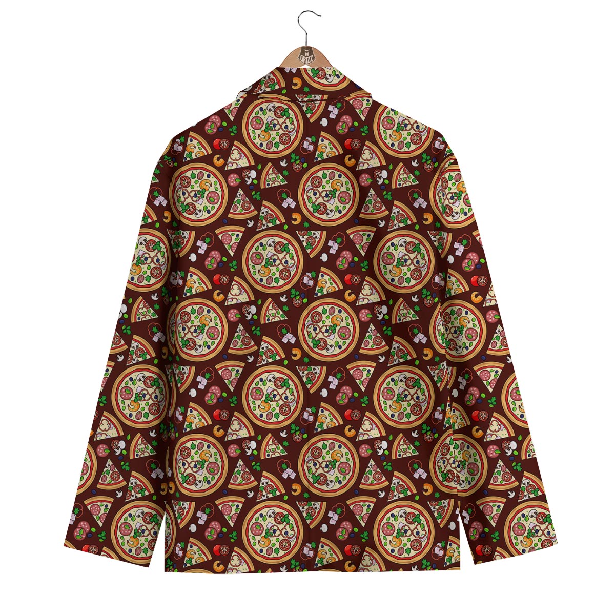 Pizza Print Pattern Men's Blazer-grizzshop