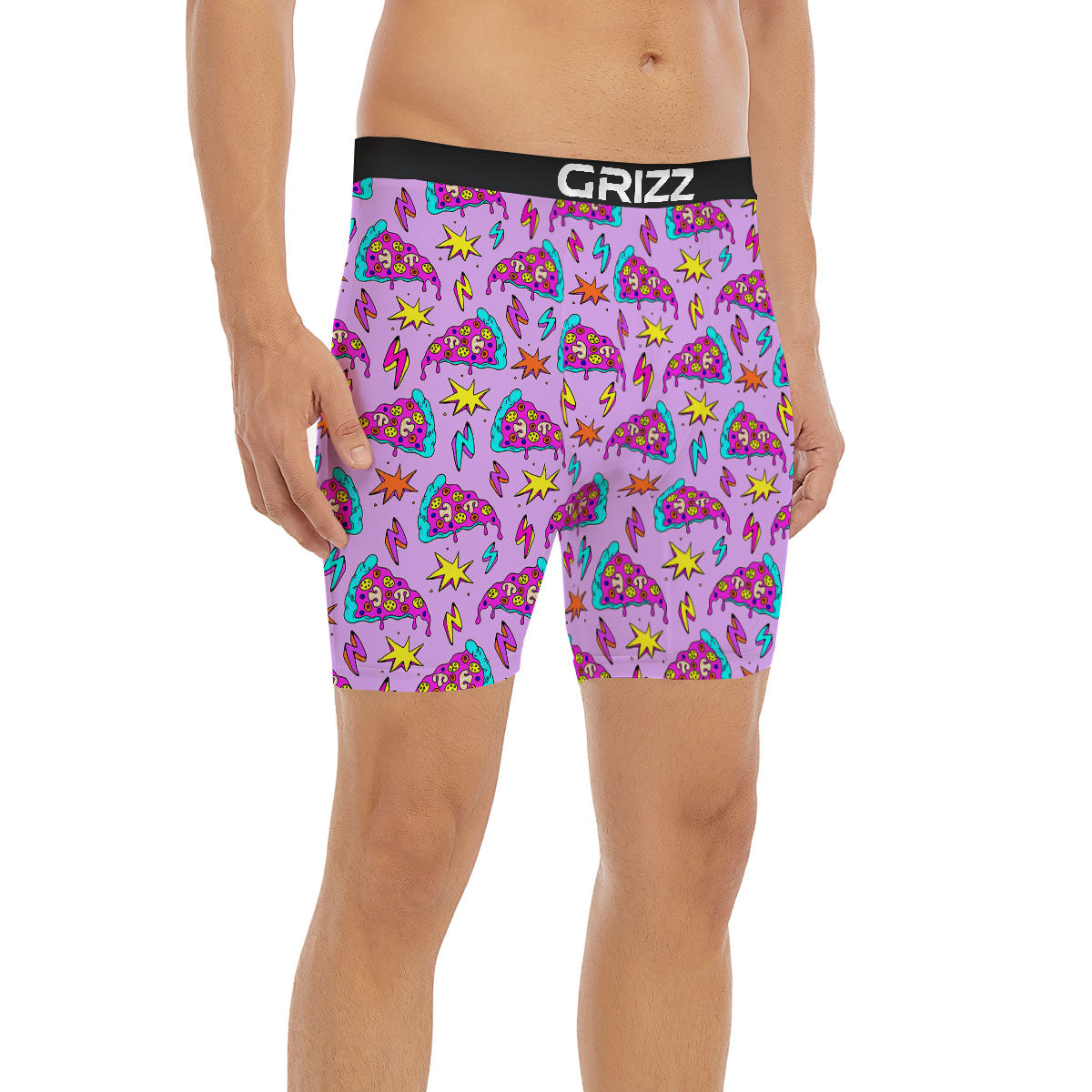 Pizza Psychedelic Print Pattern Boxer Briefs-grizzshop