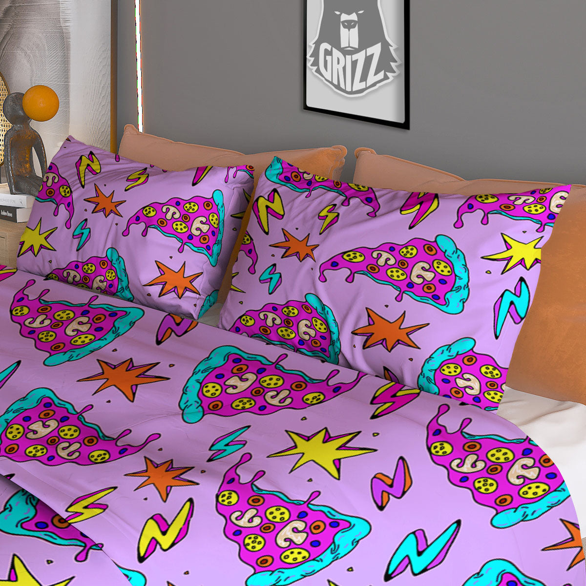 Phase Moon And Sun Print Duvet Cover Bedding Set