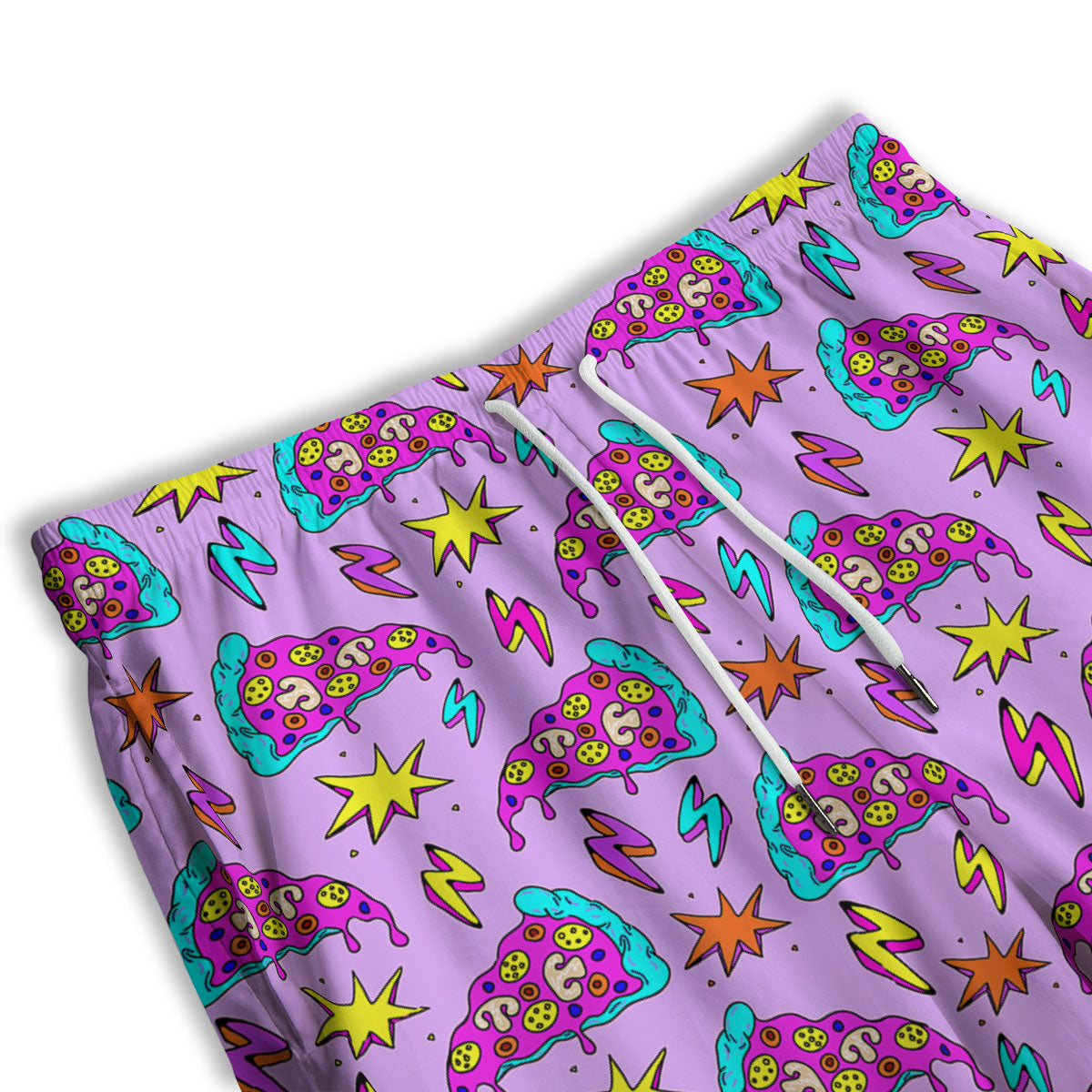 Pizza Psychedelic Print Pattern Men's Athletic Shorts