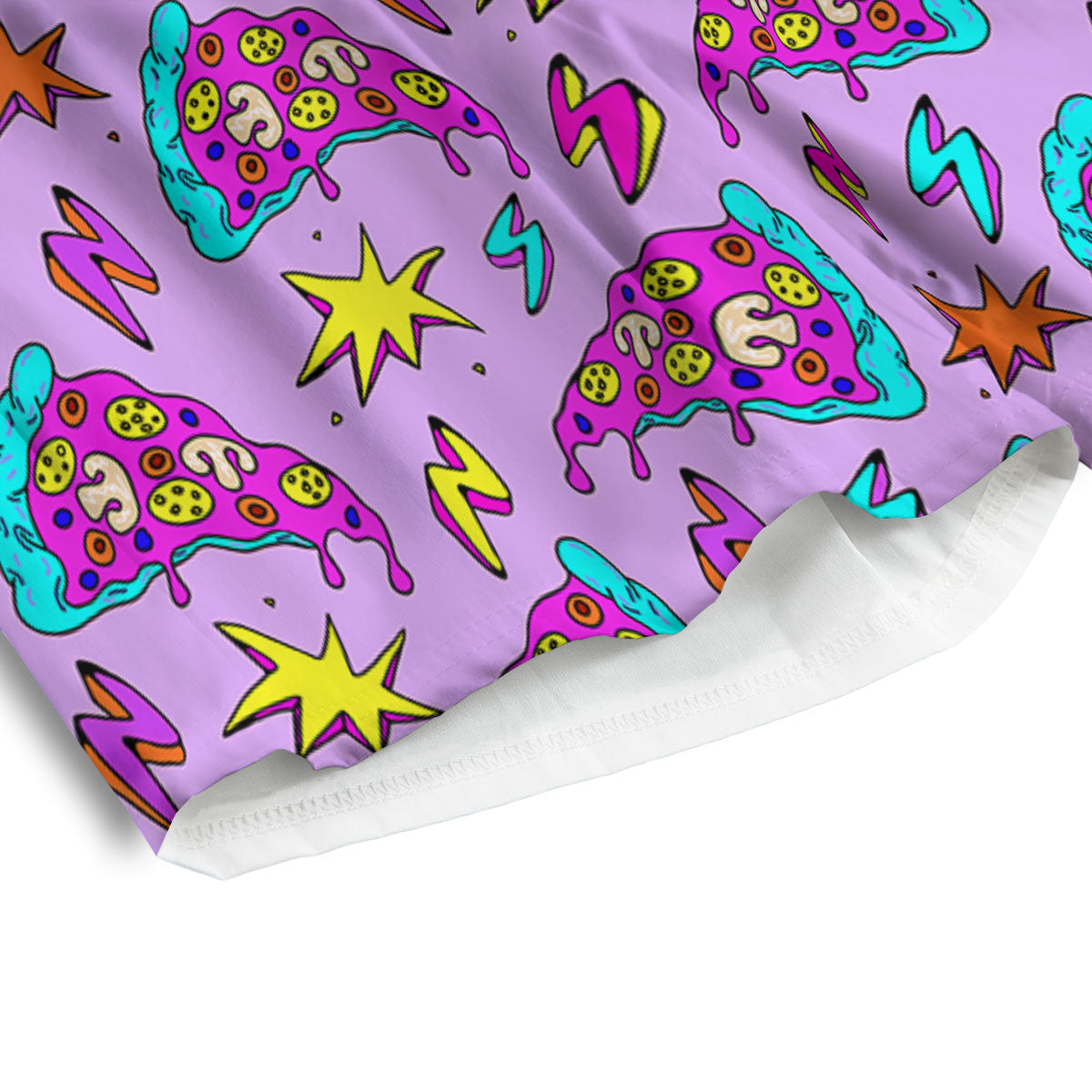 Pizza Psychedelic Print Pattern Men's Athletic Shorts