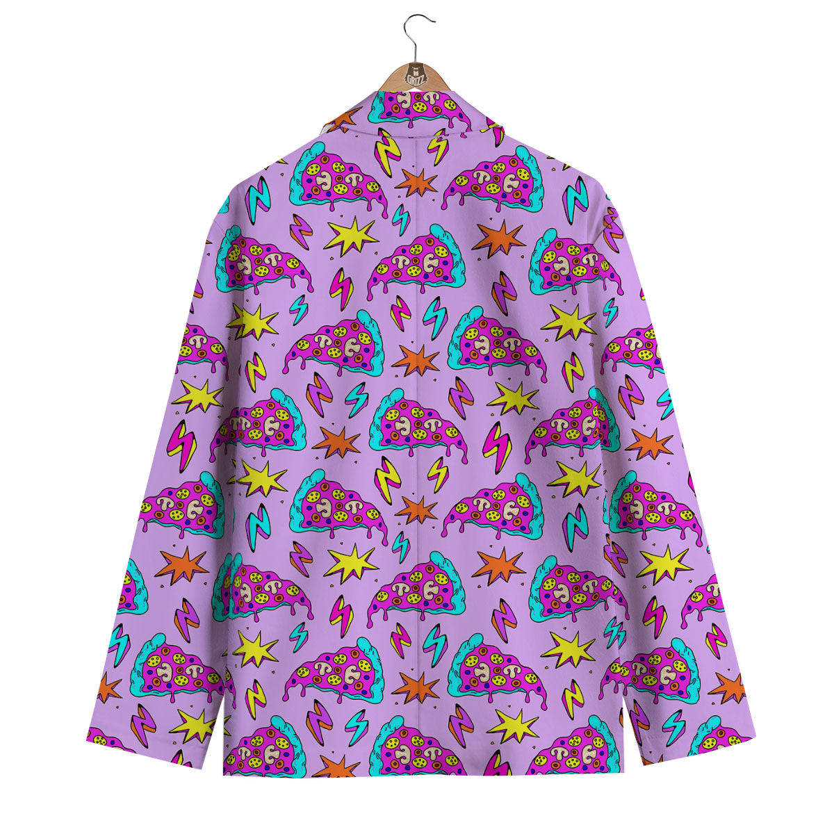 Pizza Psychedelic Print Pattern Men's Blazer-grizzshop