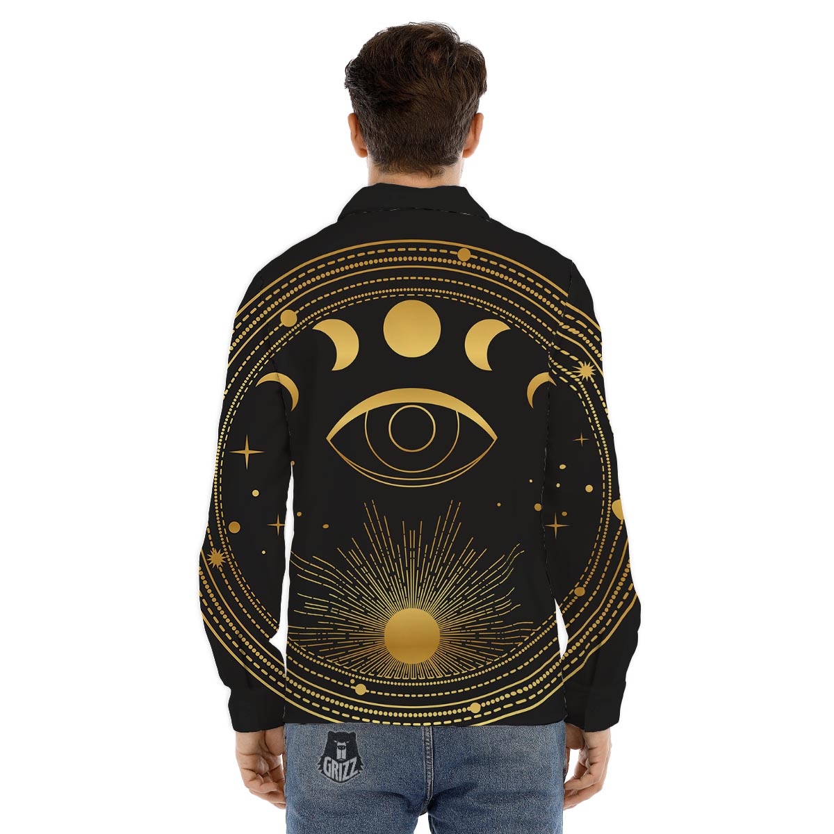 Pizza Psychedelic Print Pattern Men's Dress Shirts-grizzshop
