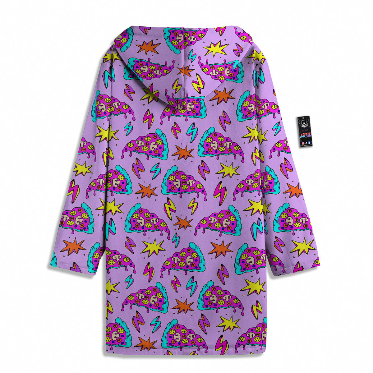 Pizza Psychedelic Print Pattern Men's Windbreaker Jacket-grizzshop