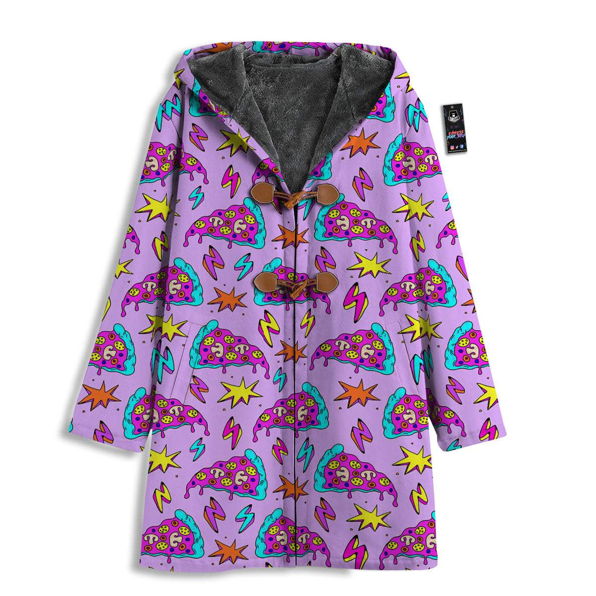 Pizza Psychedelic Print Pattern Men's Windbreaker Jacket-grizzshop