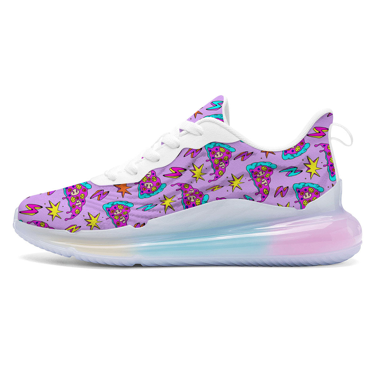 Pizza Psychedelic Print Pattern Running Sneakers-grizzshop