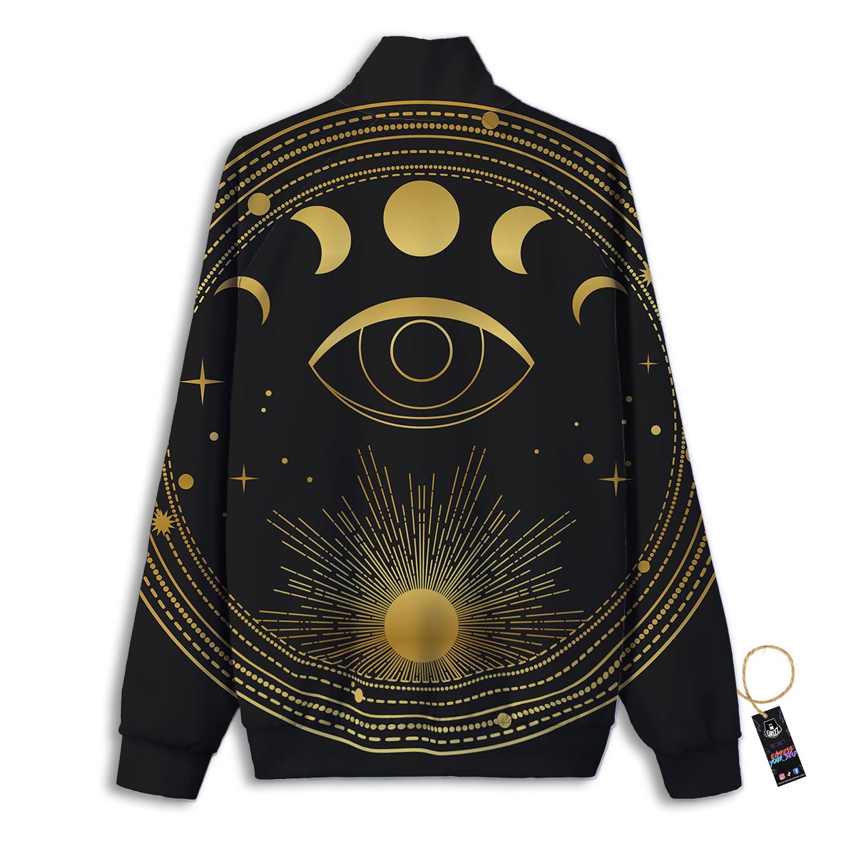 Pizza Psychedelic Print Pattern Track Jacket-grizzshop