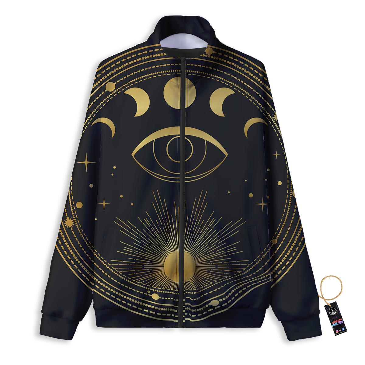 Pizza Psychedelic Print Pattern Track Jacket-grizzshop