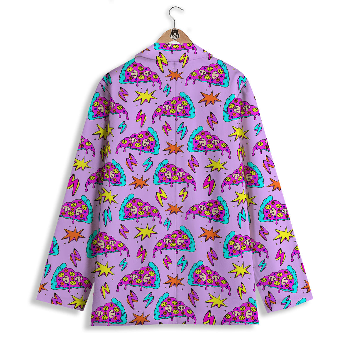 Pizza Psychedelic Print Pattern Women's Blazer-grizzshop