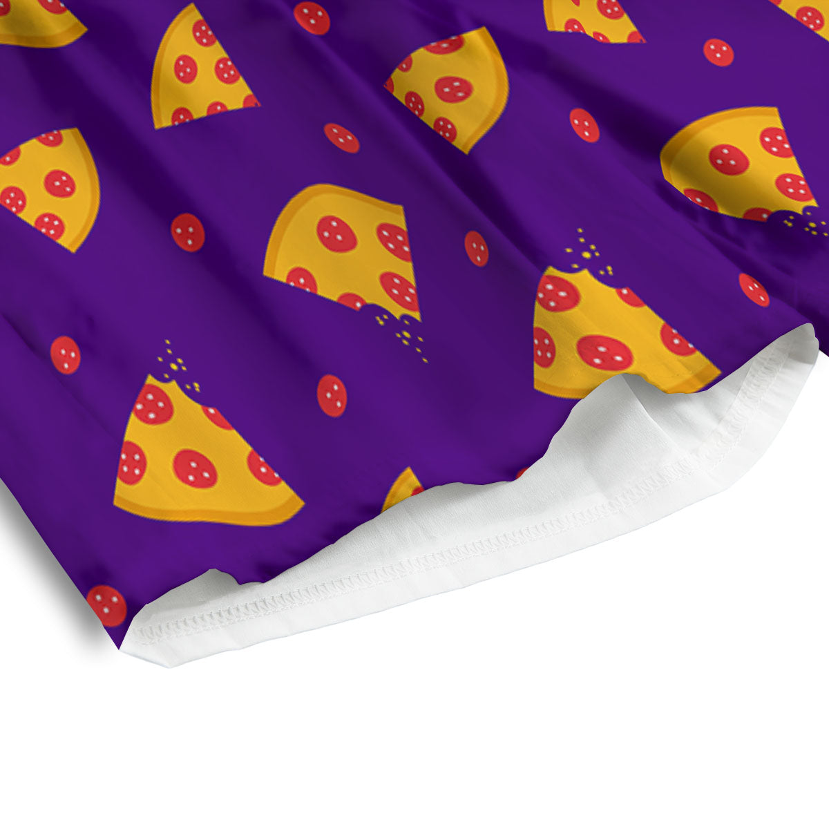 Pizza Purple Print Pattern Men's Athletic Shorts