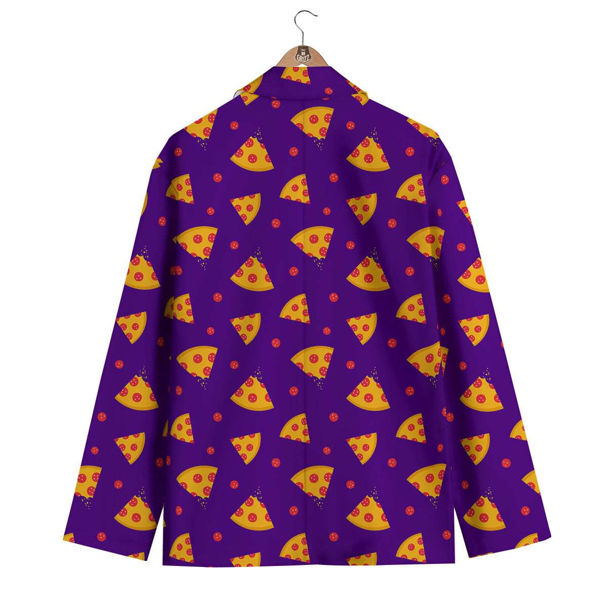 Pizza Purple Print Pattern Men's Blazer-grizzshop