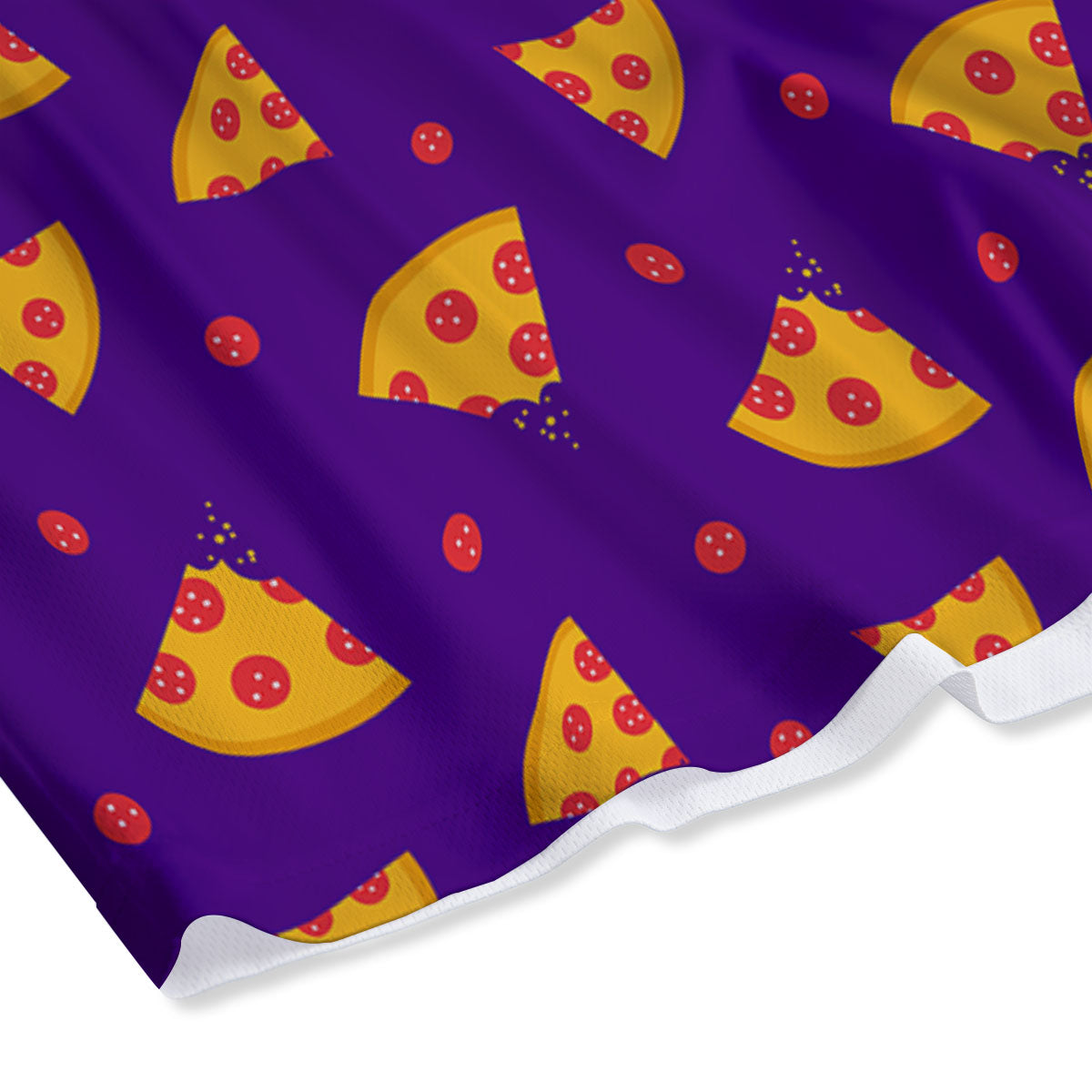 Pizza Purple Print Pattern Mesh Shorts
