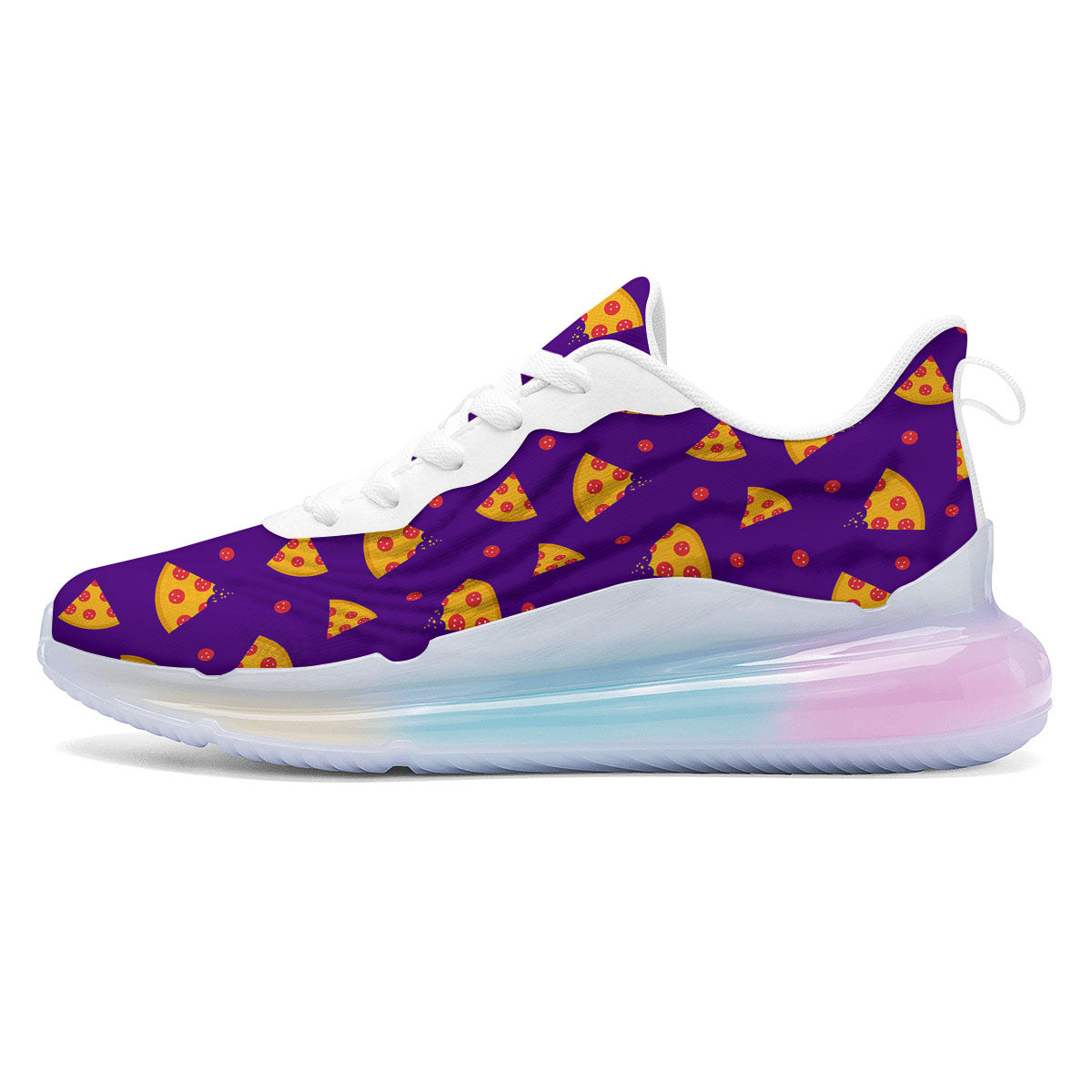 Pizza Purple Print Pattern Running Sneakers-grizzshop
