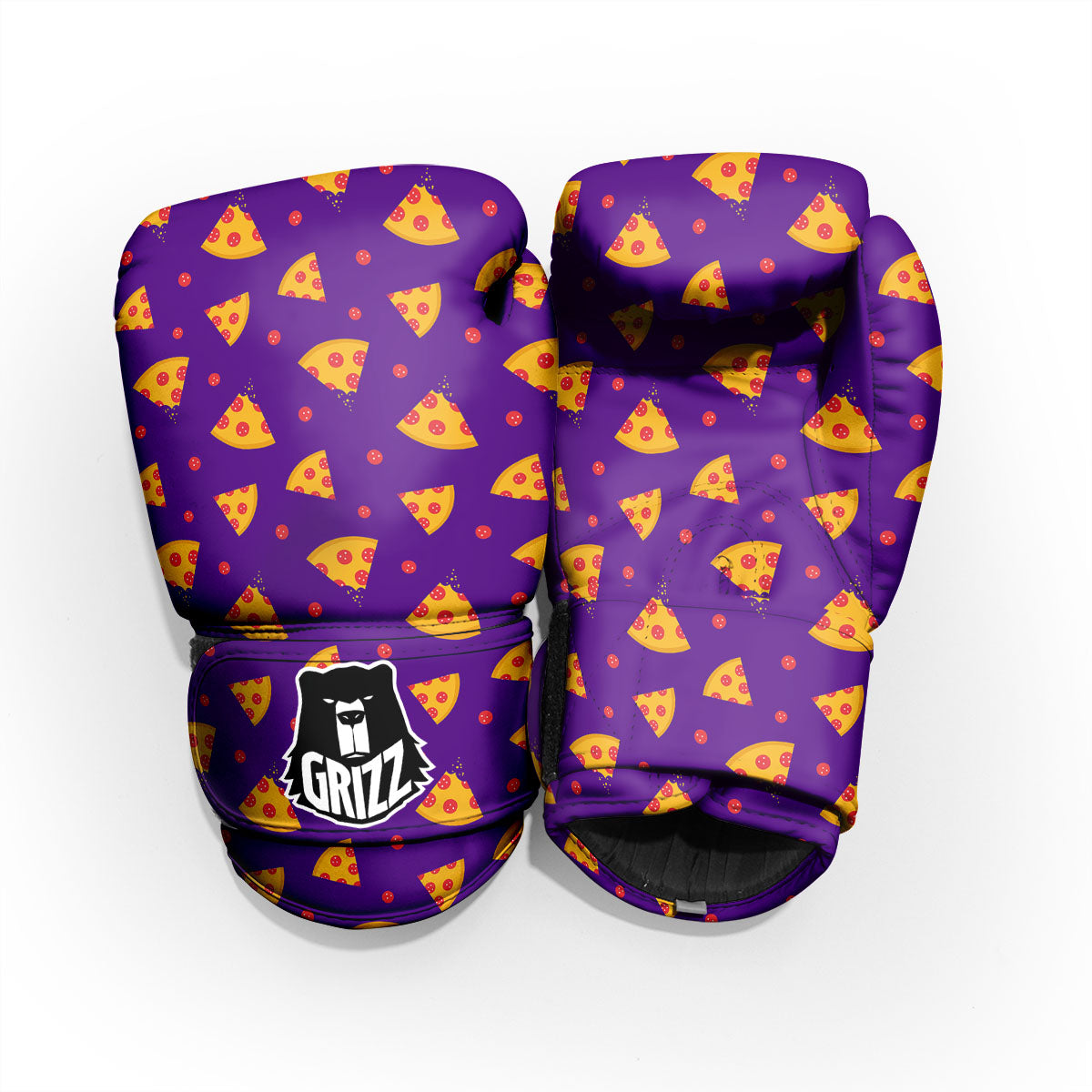 Pizza Purple Print Pattern Pro Boxing Glove