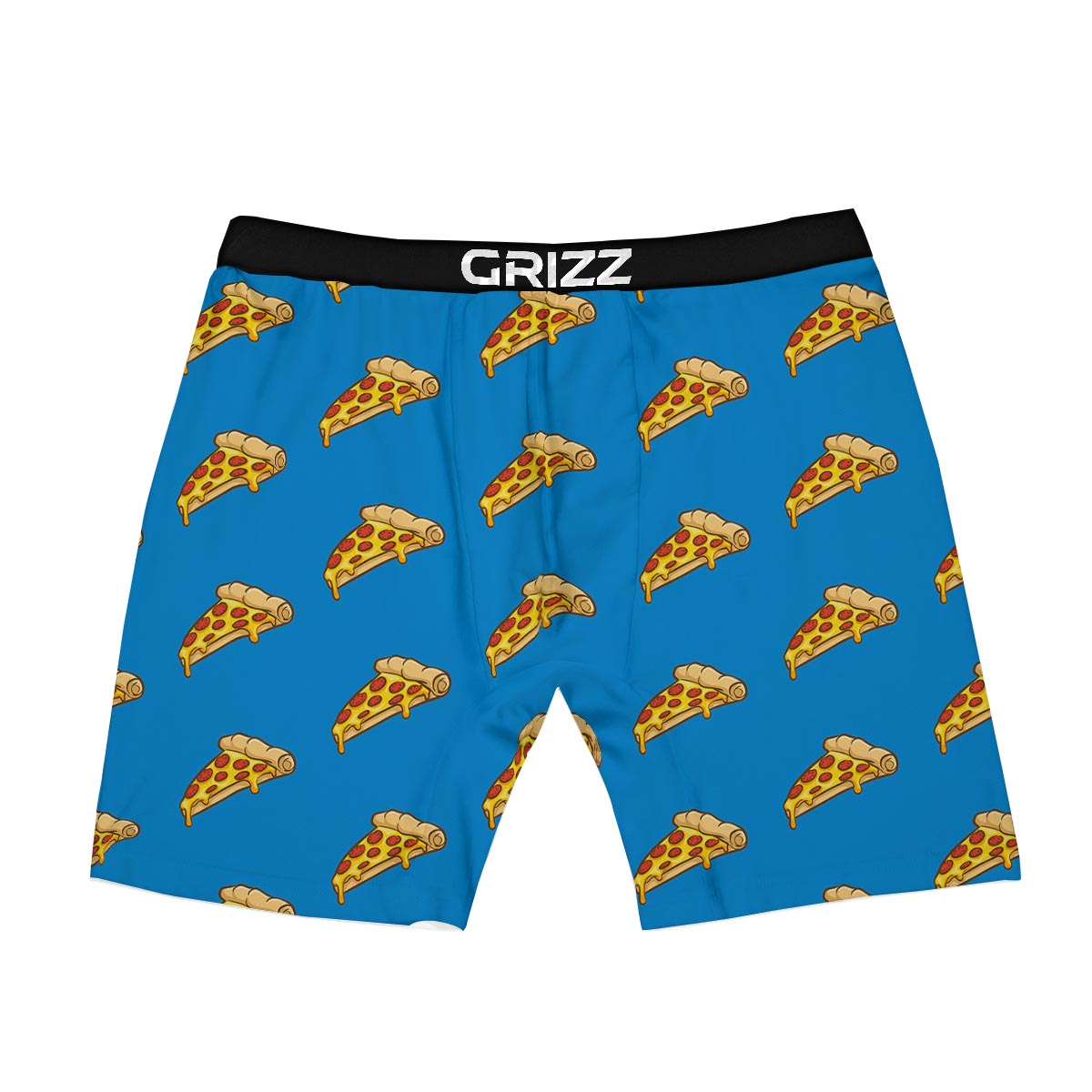 Pizza Teal Print Pattern Boxer Briefs-grizzshop
