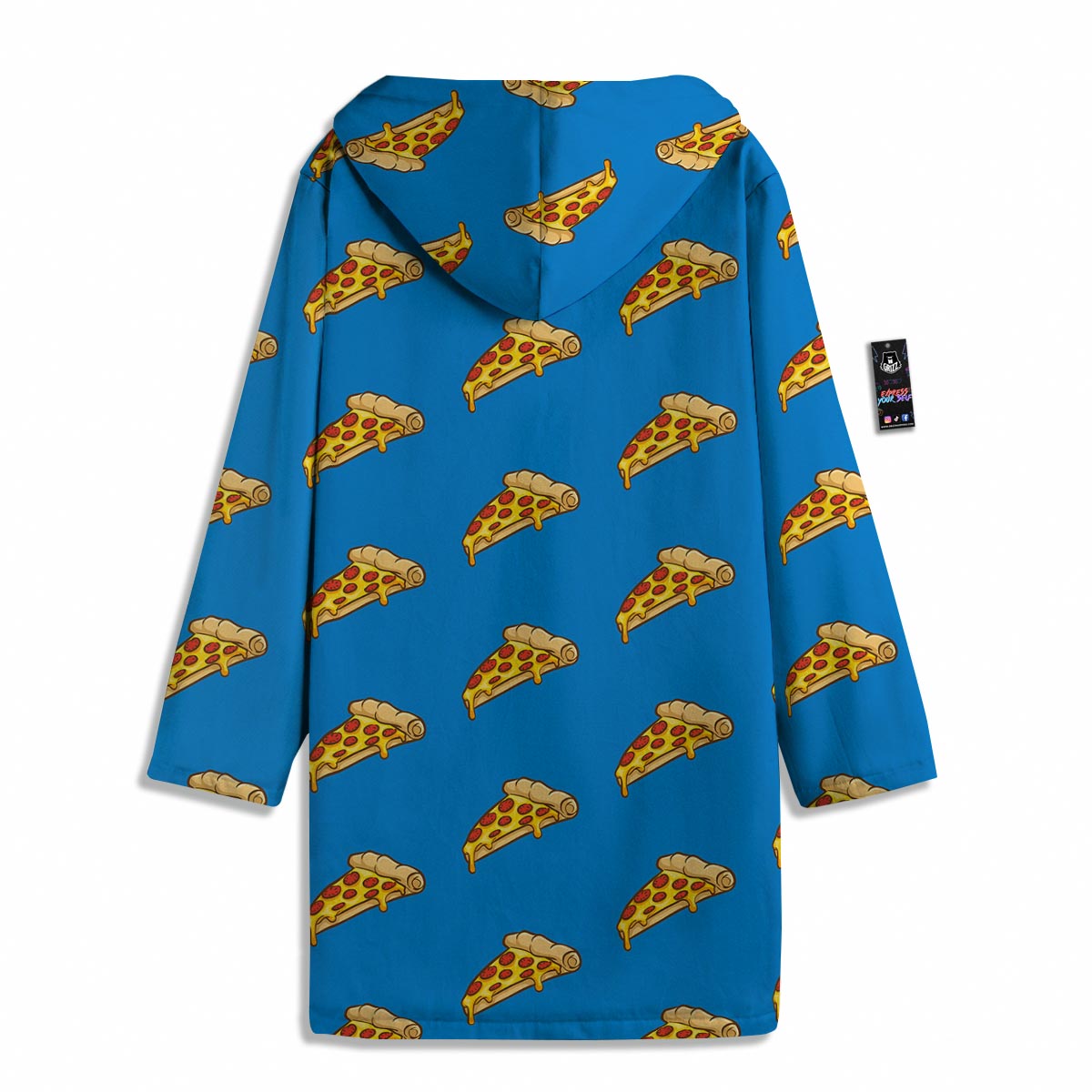 Pizza Teal Print Pattern Men's Windbreaker Jacket-grizzshop