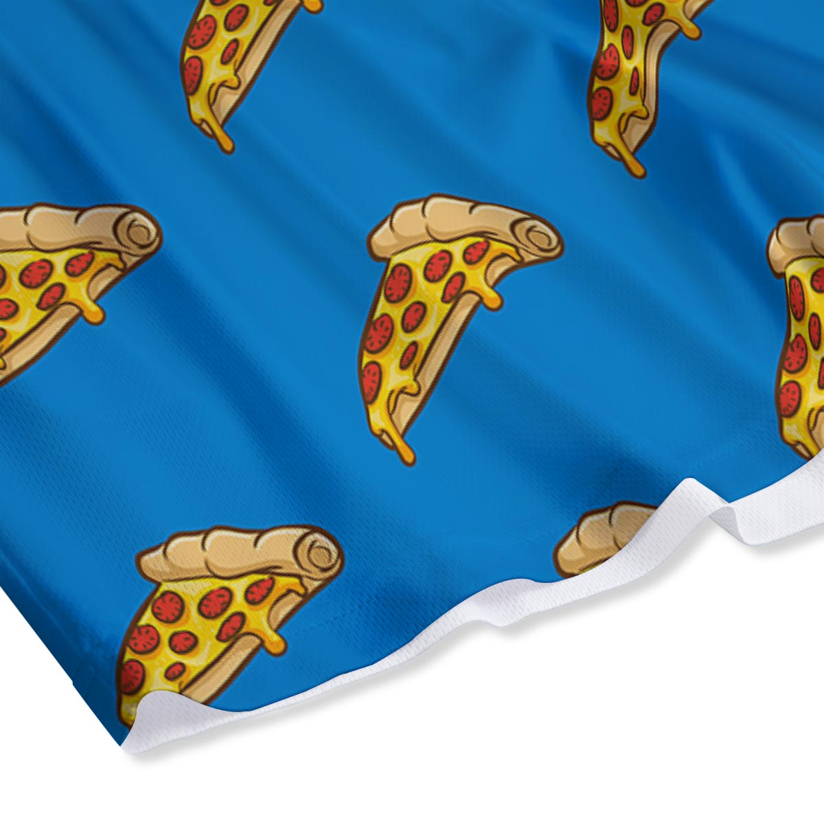 Pizza Teal Print Pattern Mesh Shorts