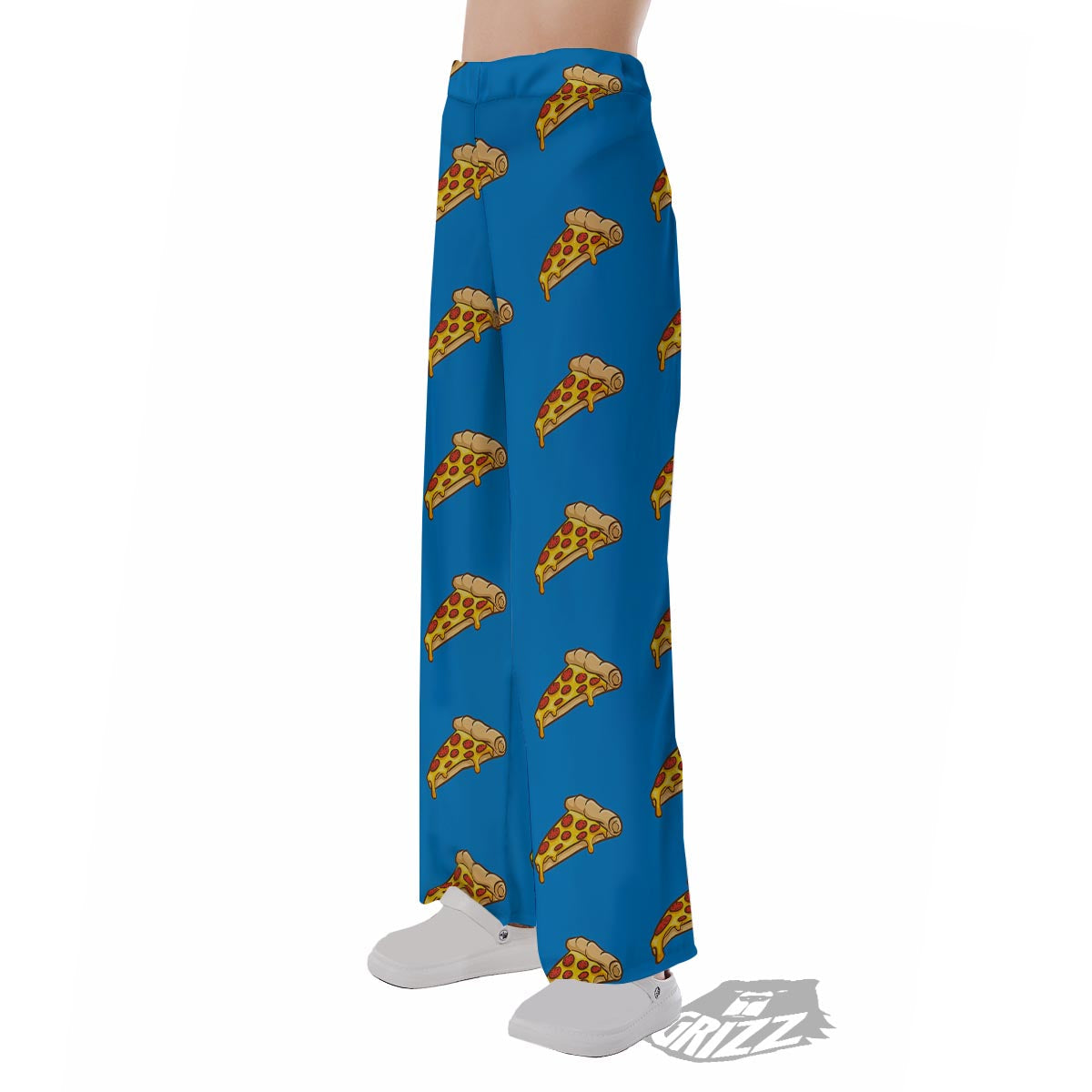 Pizza Teal Print Pattern Pajama Pants-grizzshop