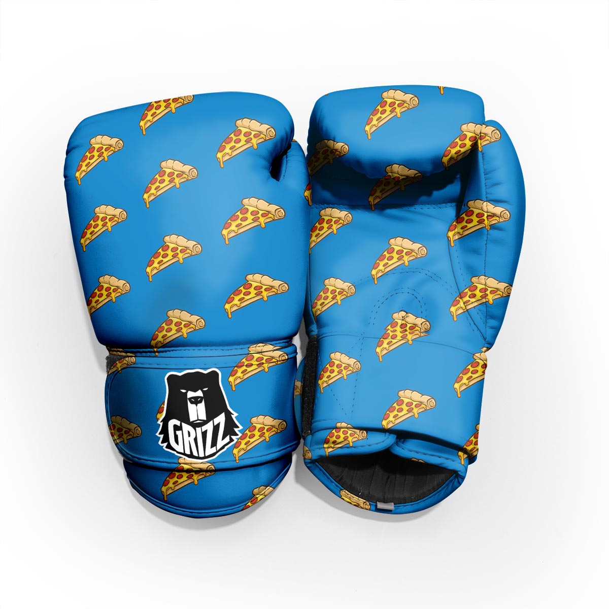 Pizza Teal Print Pattern Pro Boxing Glove