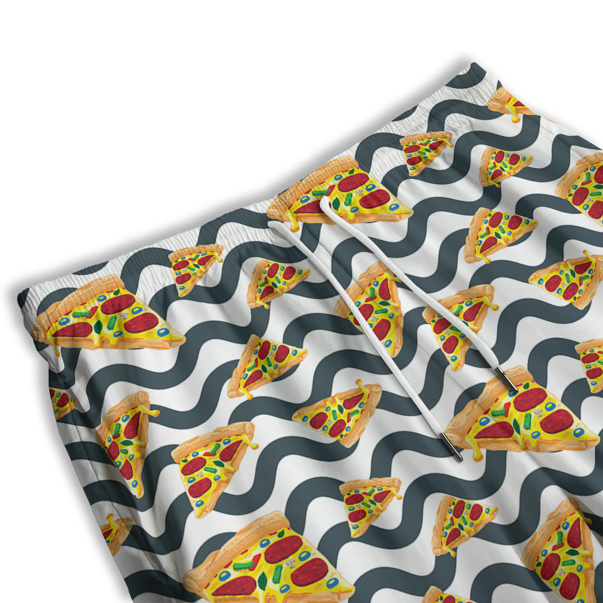 Pizza Zigzag Print Pattern Men's Athletic Shorts