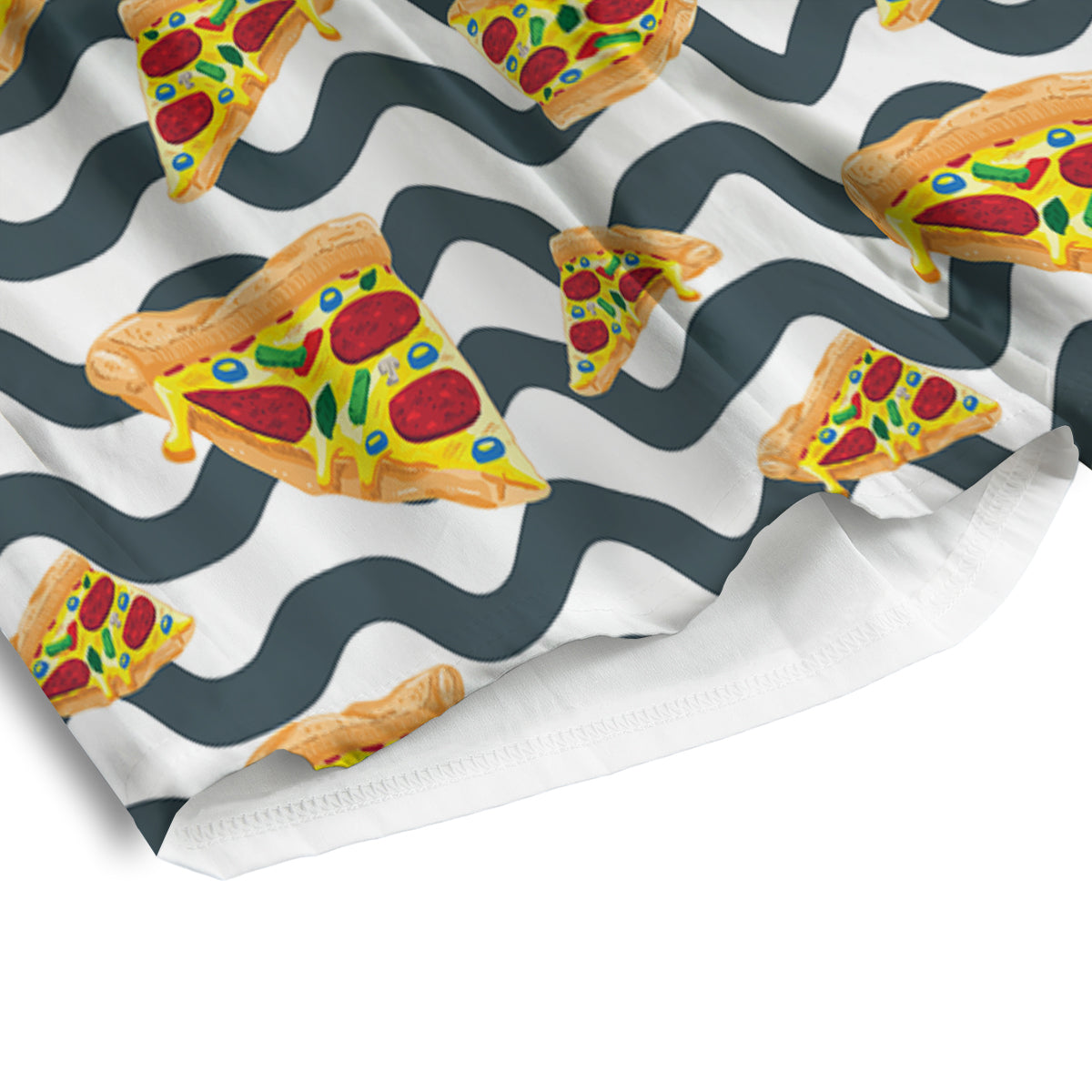 Pizza Zigzag Print Pattern Men's Athletic Shorts