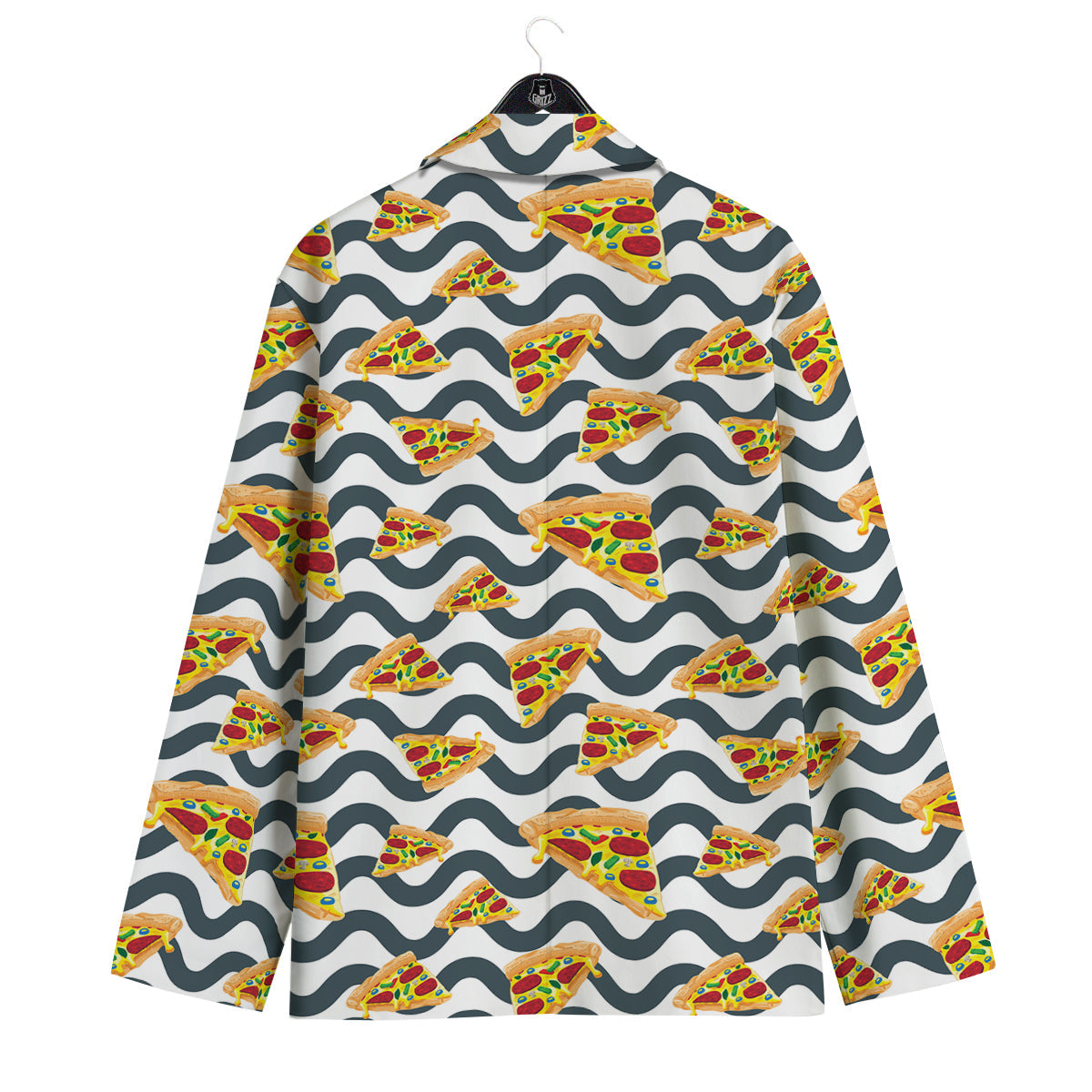 Pizza Zigzag Print Pattern Men's Sport Coat-grizzshop
