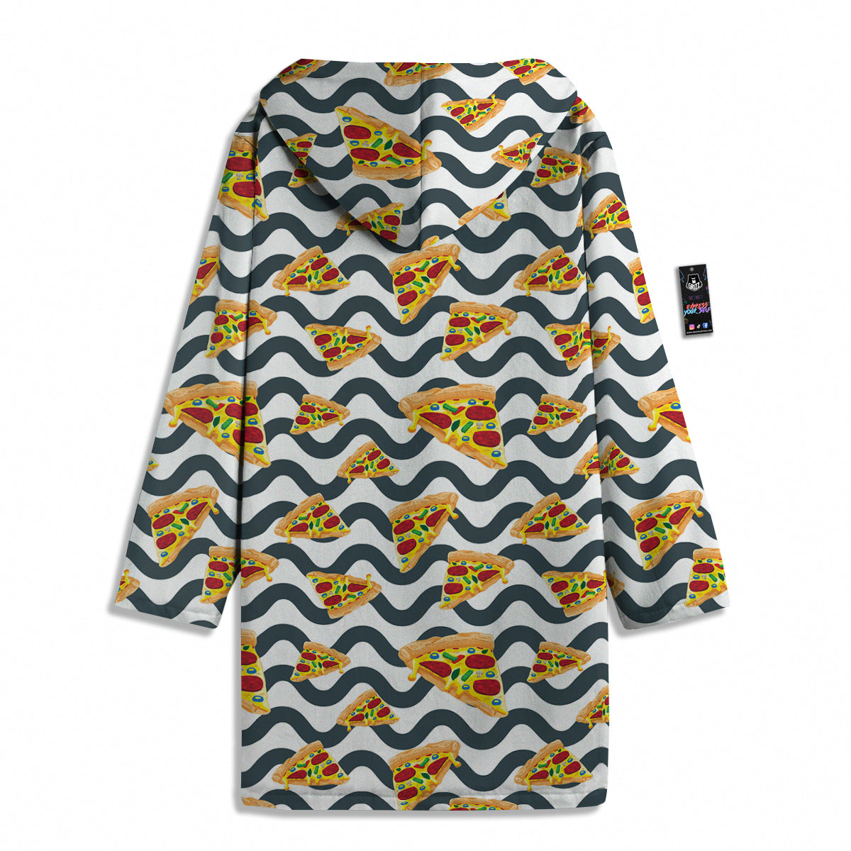 Pizza Zigzag Print Pattern Men's Windbreaker Jacket-grizzshop