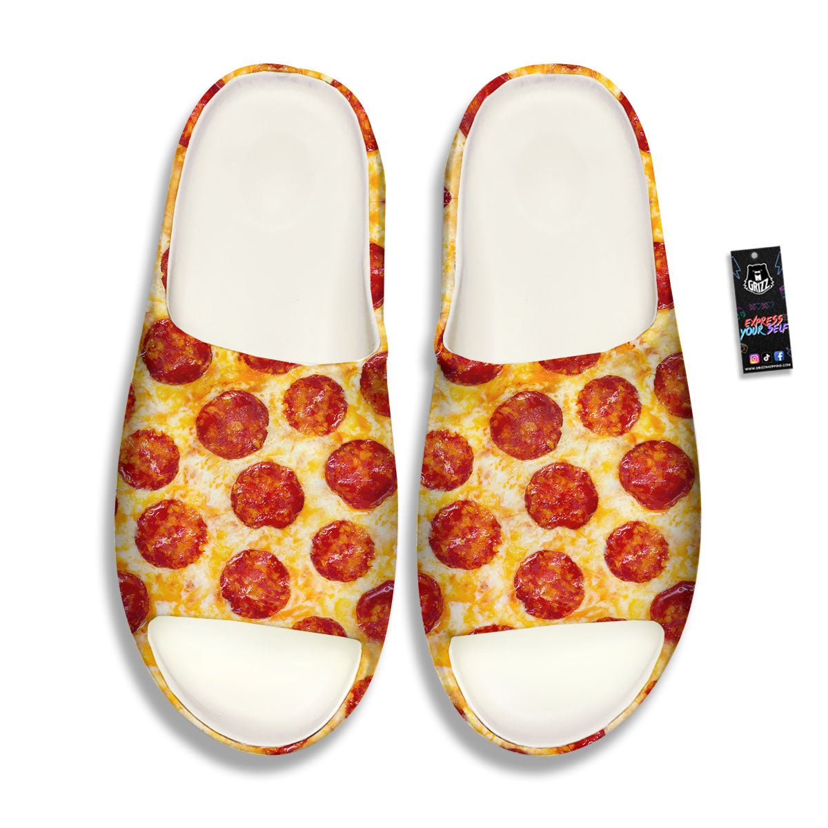 Pizza Pepperoni Print Sandals-grizzshop