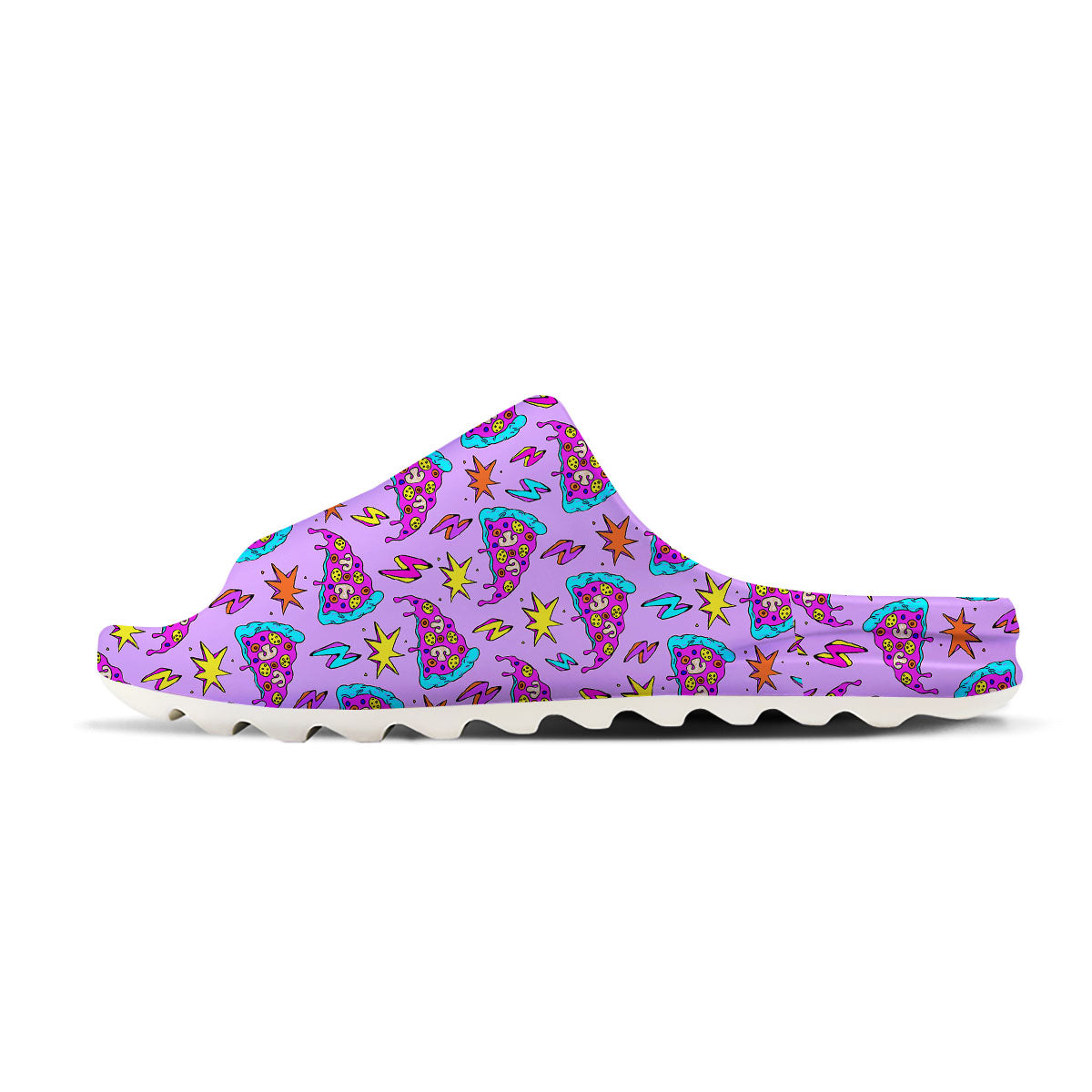 Pizza Psychedelic Print Pattern Sandals-grizzshop