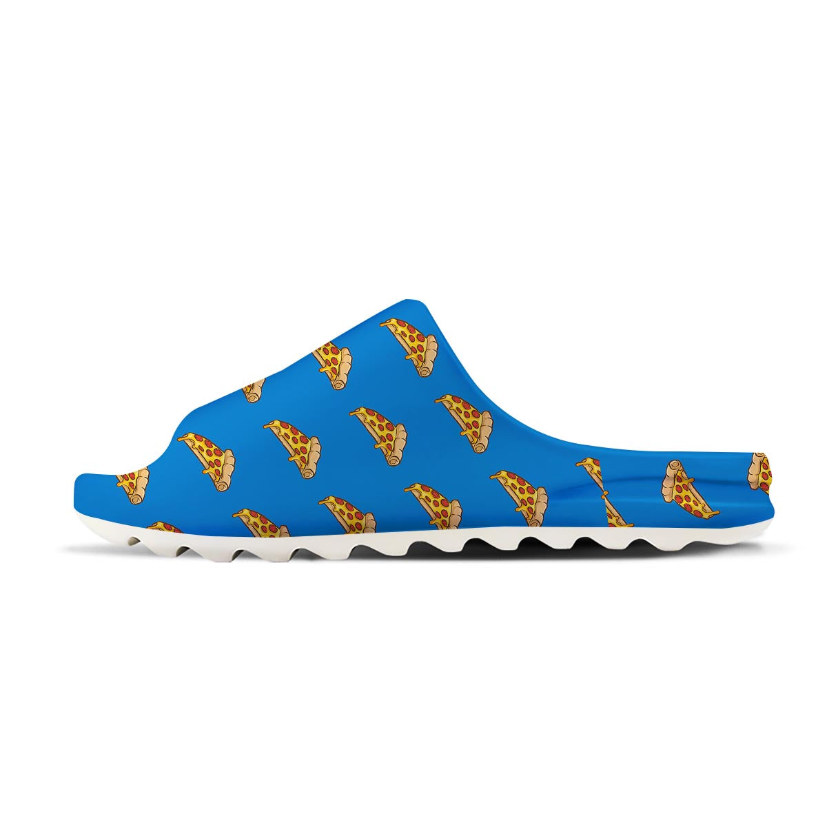 Pizza Teal Print Pattern Sandals-grizzshop