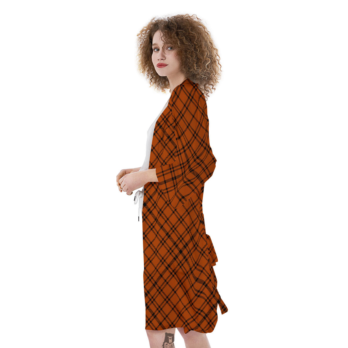 Plaid Halloween Print Pattern Kimono-grizzshop