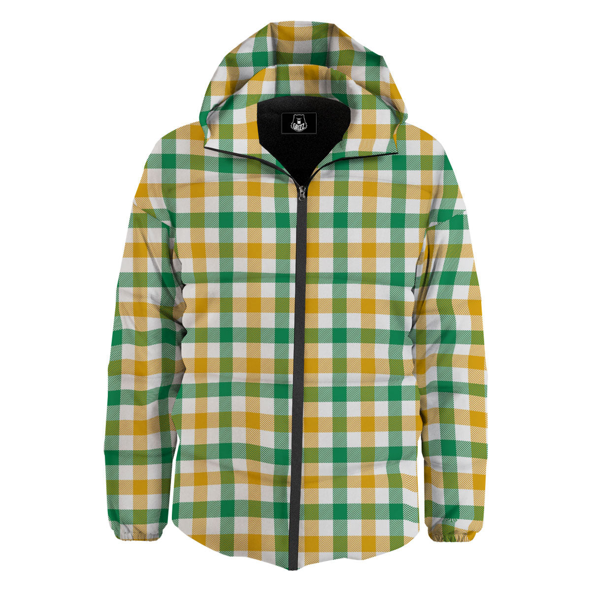 Plaid Irish Buffalo Print Pattern Down Jacket-grizzshop