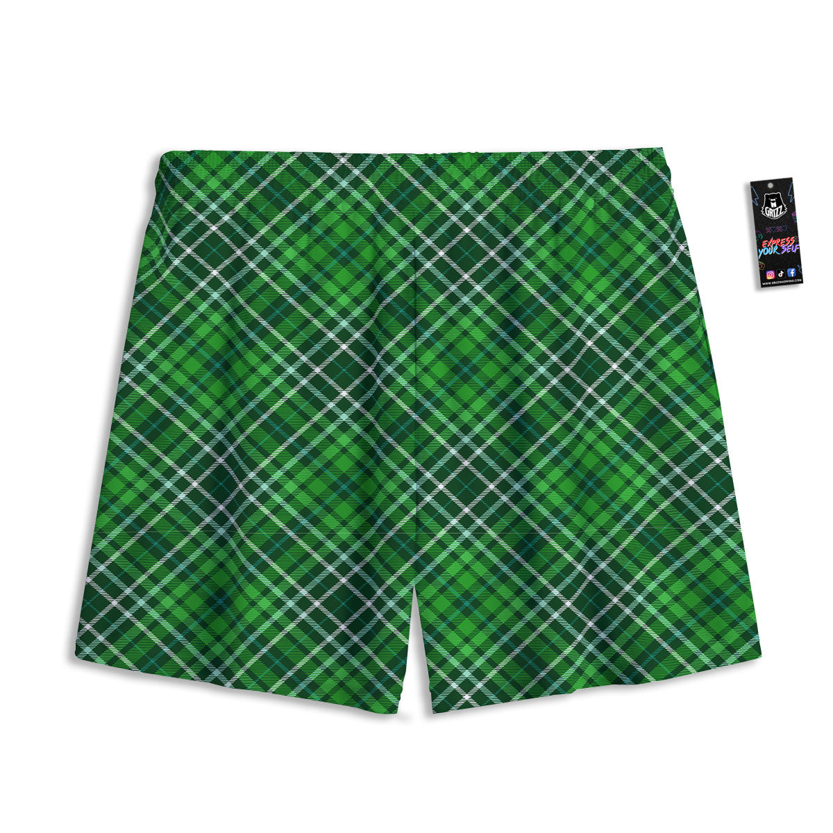 Plaid Irish Print Pattern Mesh Shorts-grizzshop