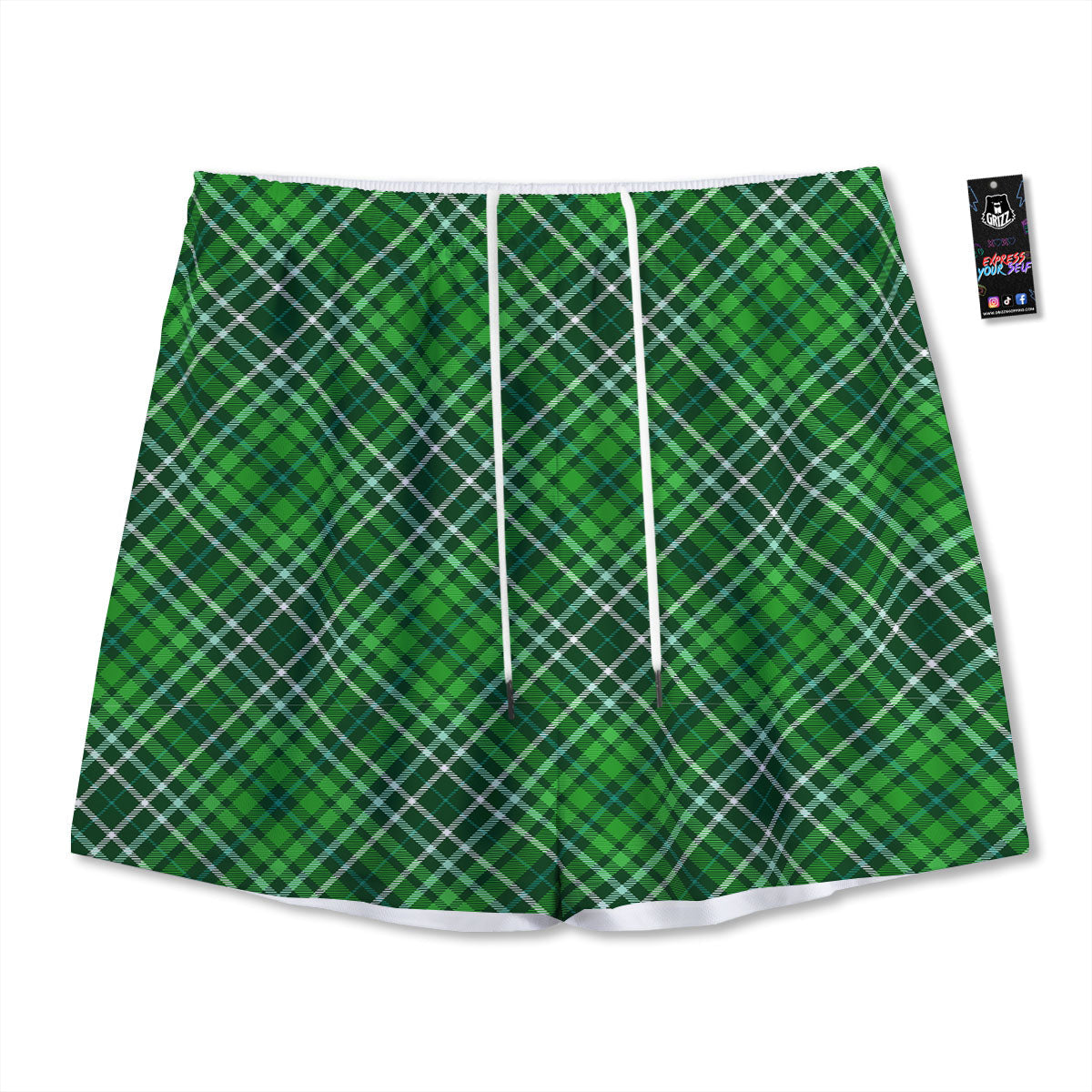 Plaid Irish Print Pattern Mesh Shorts-grizzshop