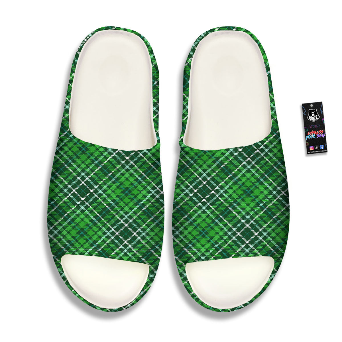 Plaid Irish Print Pattern Sandals-grizzshop